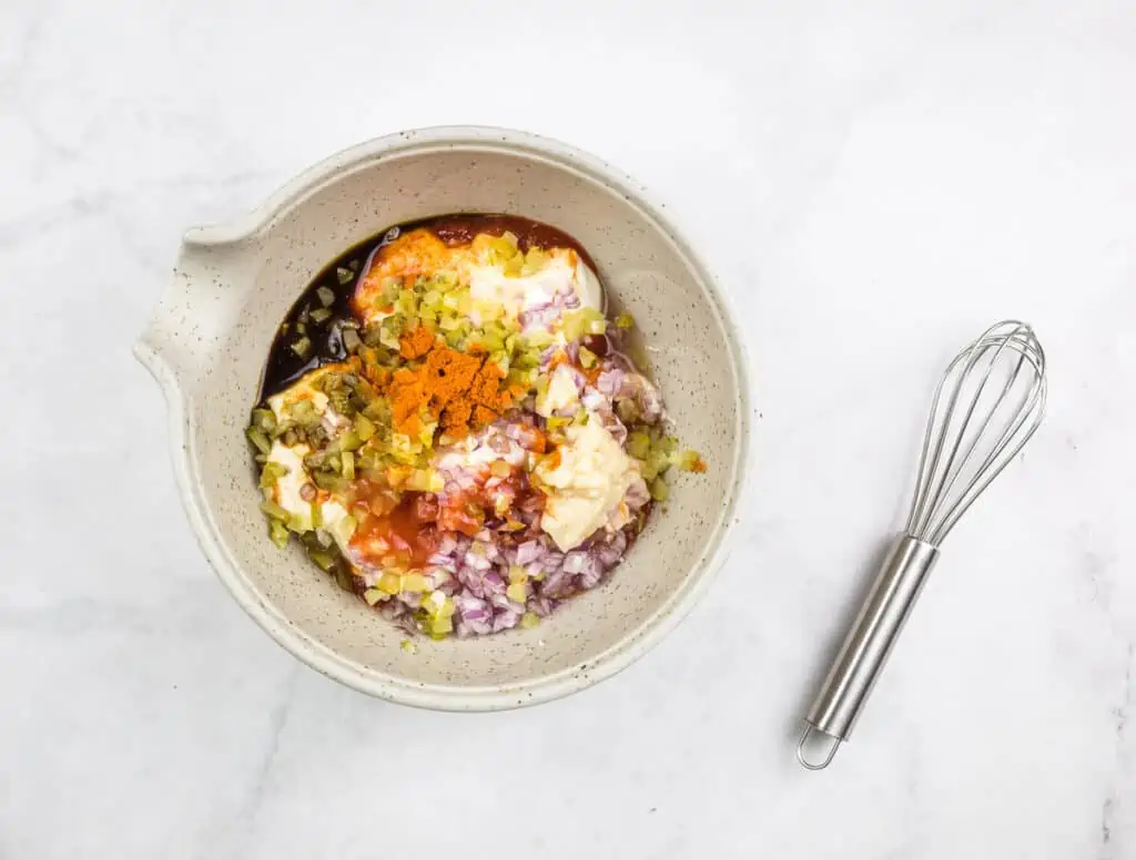 All ingredients in a bowl.