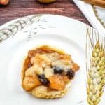Apple-Cranberry Puff Pastry Tart on a plate.