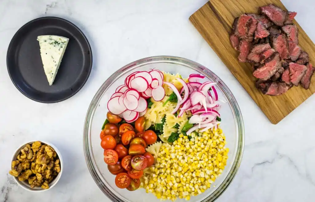 All the ingredients in a bowl.