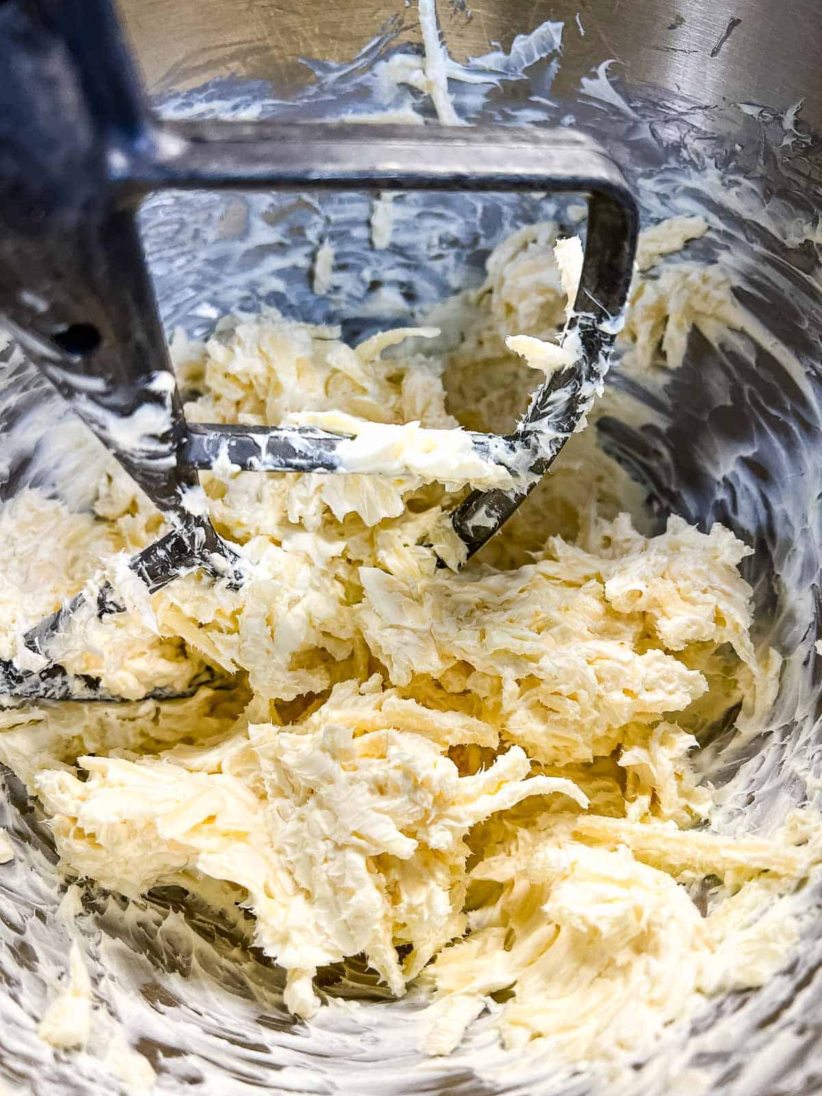 Whipped cream cheese and swiss cheese mixed together.