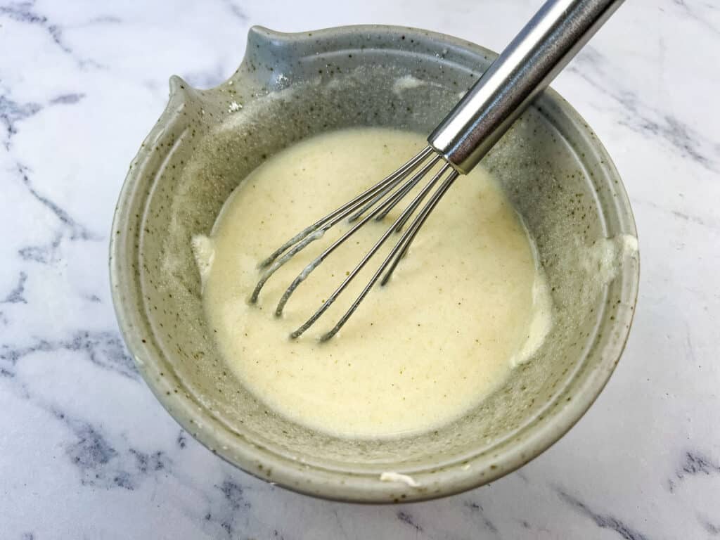 A bowl with masa mixed with water.