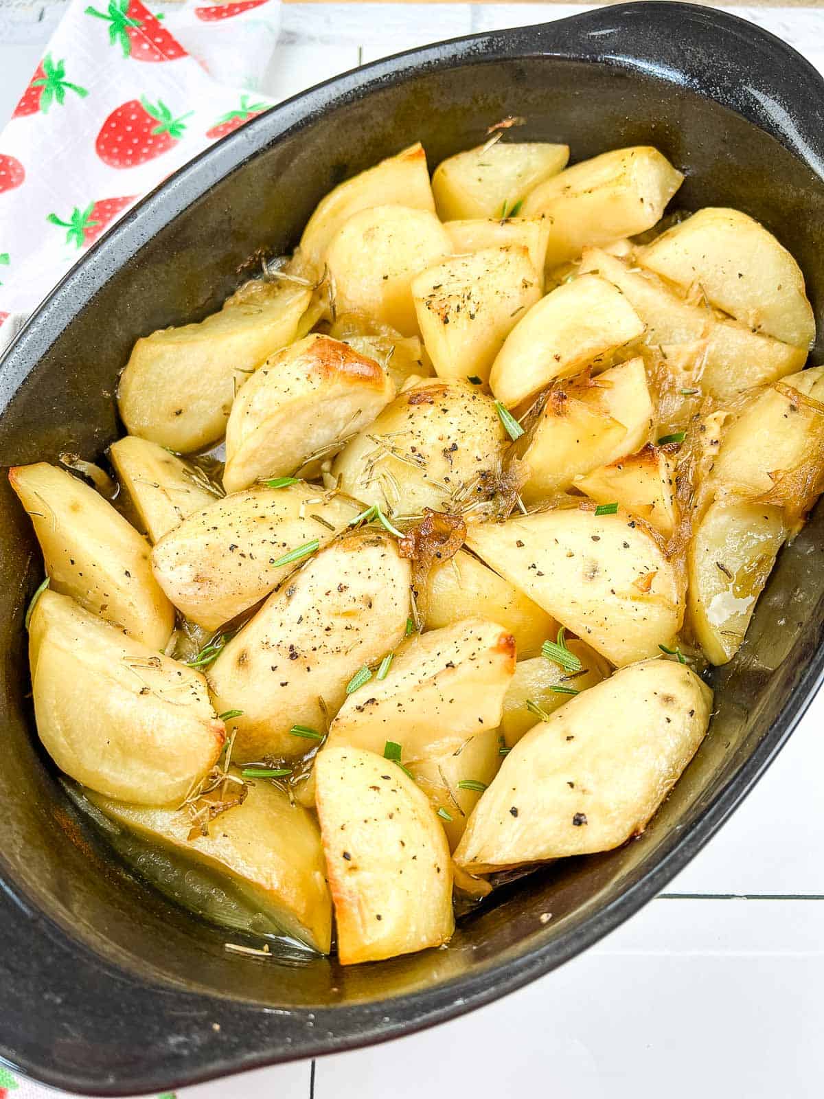 Garlic & Rosemary Braised Potatoes - Cook What You Love