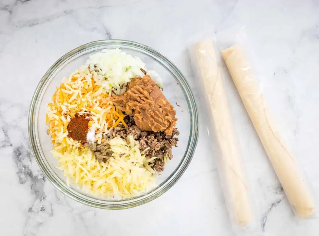 All ingredients in a bowl.