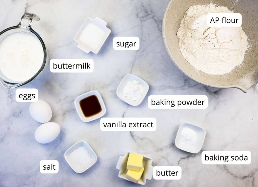 A top-down image of labeled ingredients.