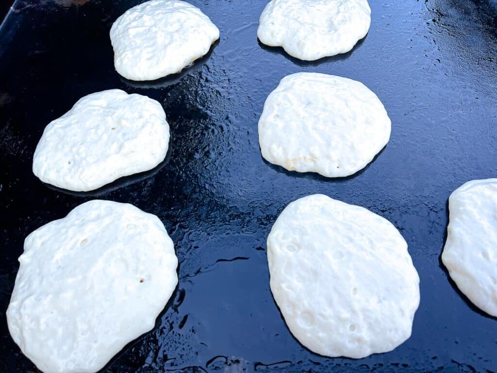 Pancakes on a Blackstone Griddle.