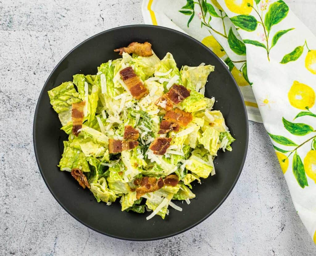 Finished Caesar Salad.