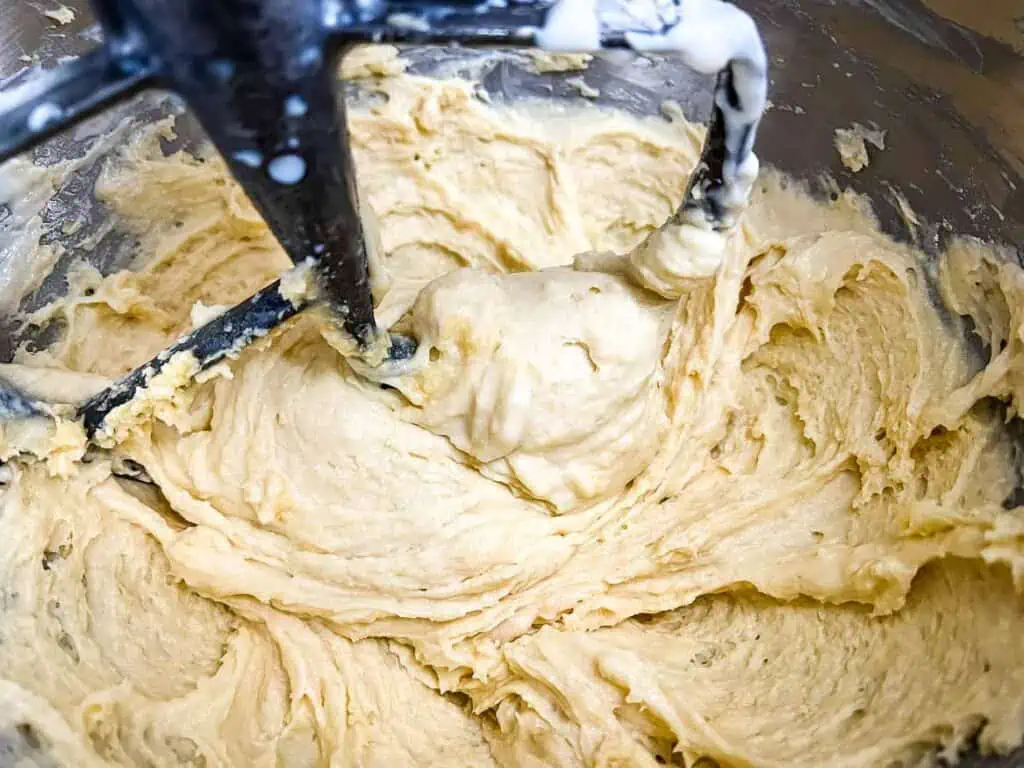 Batter ready for blueberries.