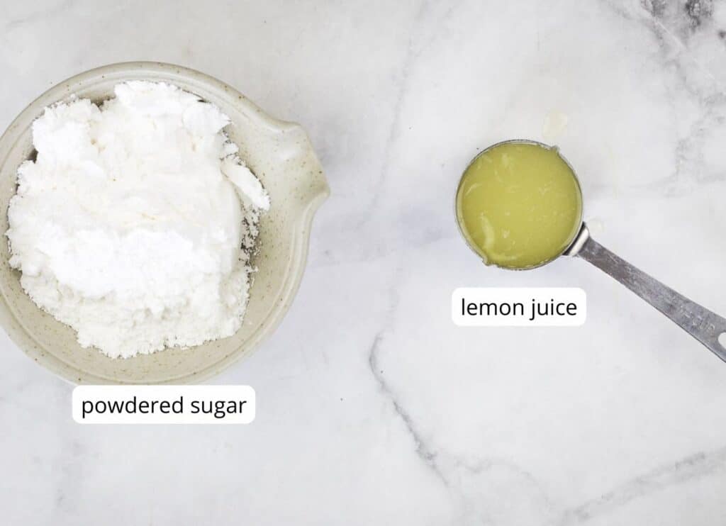 Glaze ingredients.