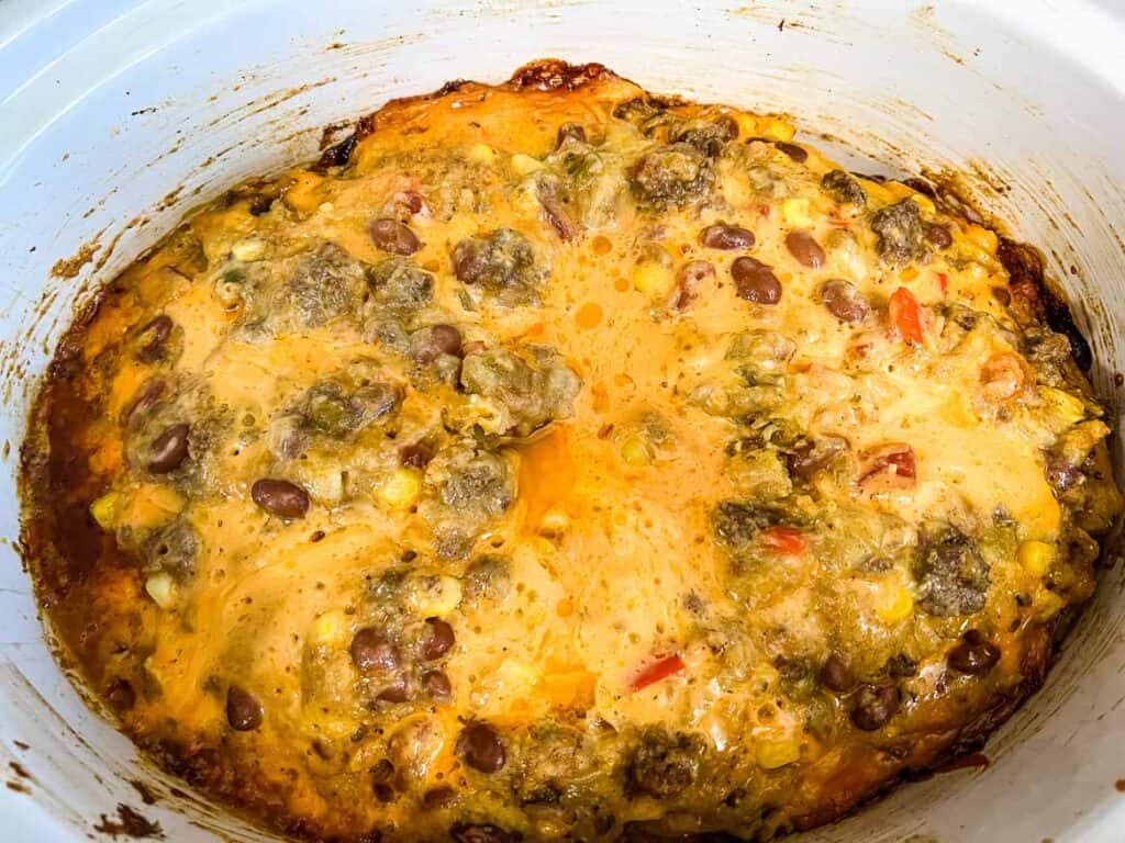 Top with cheese before finished baking.