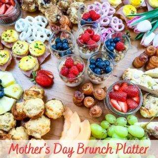 A top-down shot of Mother's Day Brunch Platter.