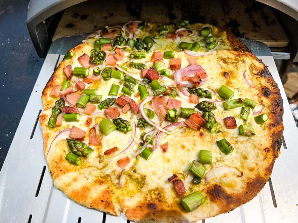 Finished pizza.