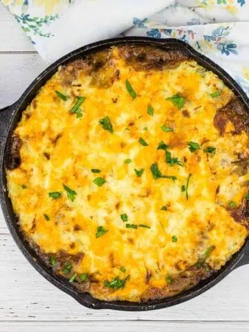 Finished Leftover Roast Beef Shepherd's pie.