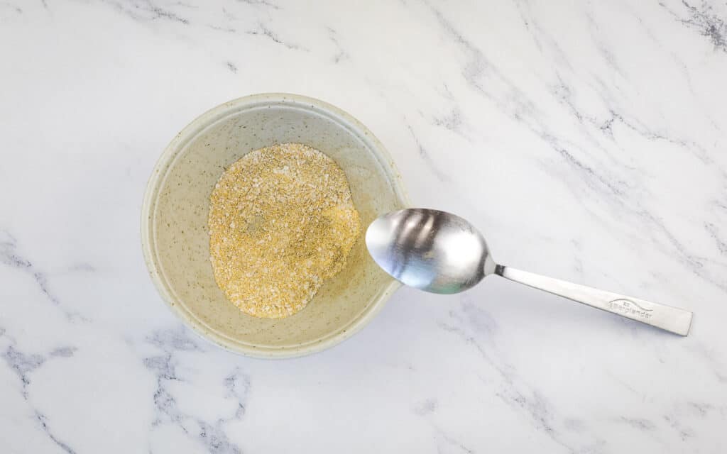 Mixed seasoning in a bowl.