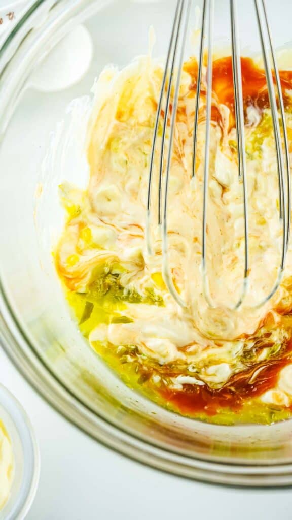 Whisk ingredients.