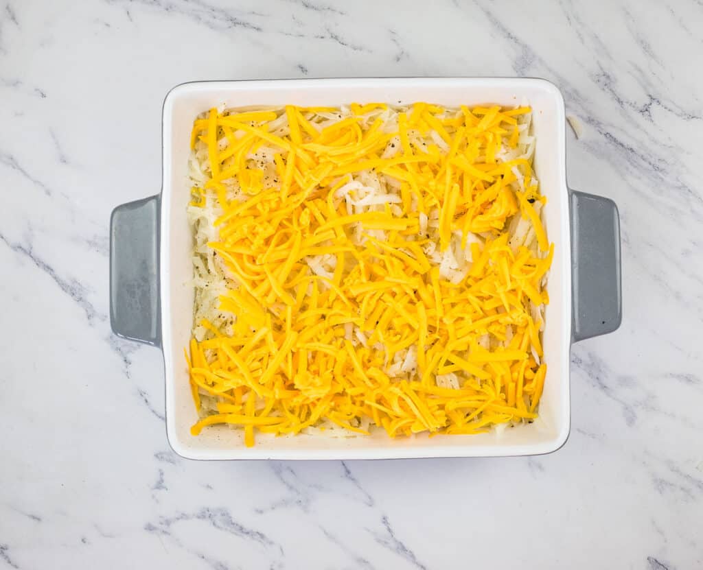 Topped with cheese.