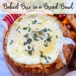 Baked brie in a bread bowl.
