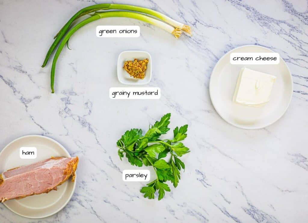 A table with food ingredients.