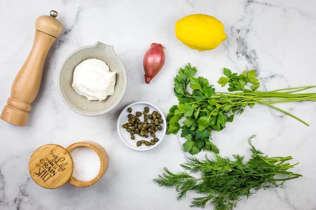 The ingredients for seafood sauce.