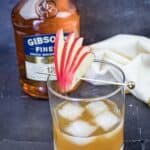 Gibson’s Apple Pie Old Fashioned on a glasss.