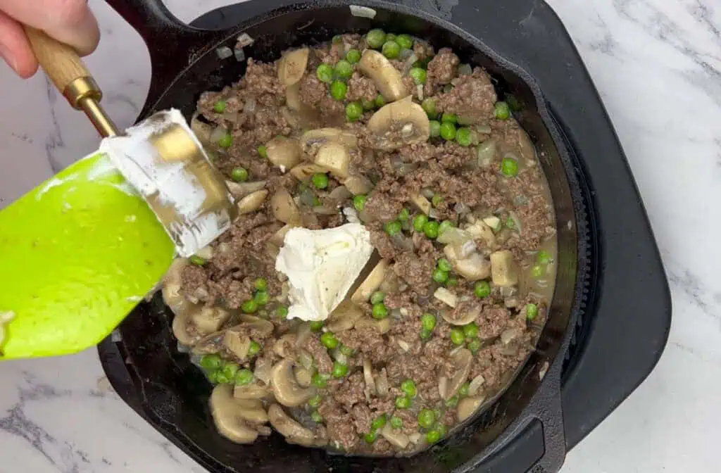 Add the sour cream.