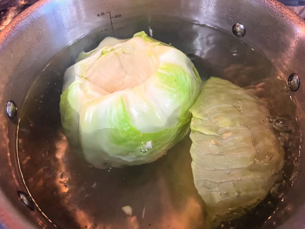 Simmer the cabbage for 2&ndash;3 minutes.