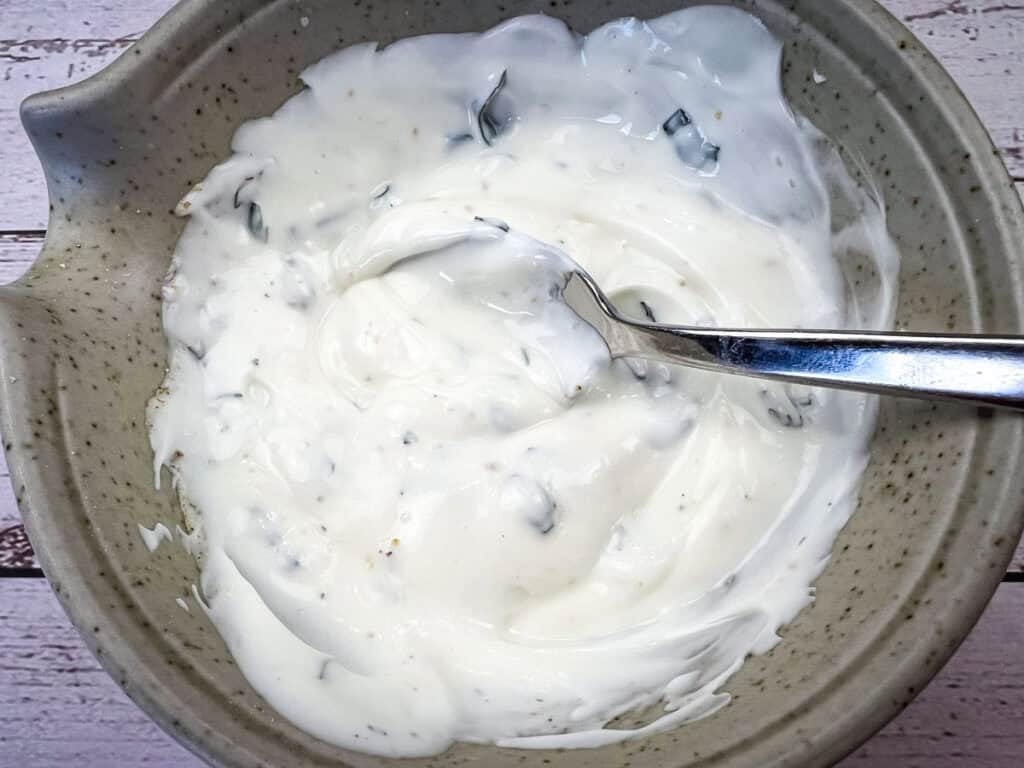 Make a yogurt sauce.
