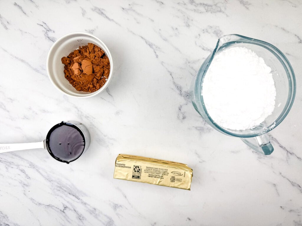 Icing ingredients.