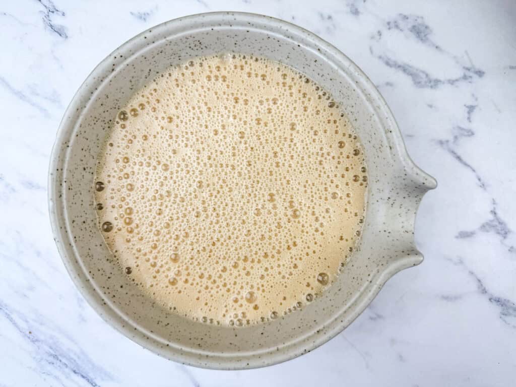 Whisk the flour, cocoa powder, and baking soda together in a medium-sized bowl.