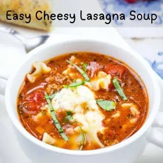 A bowl of Lasagna soup.