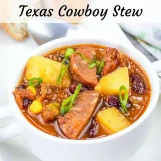 Bowl of Texas cowboy stew.