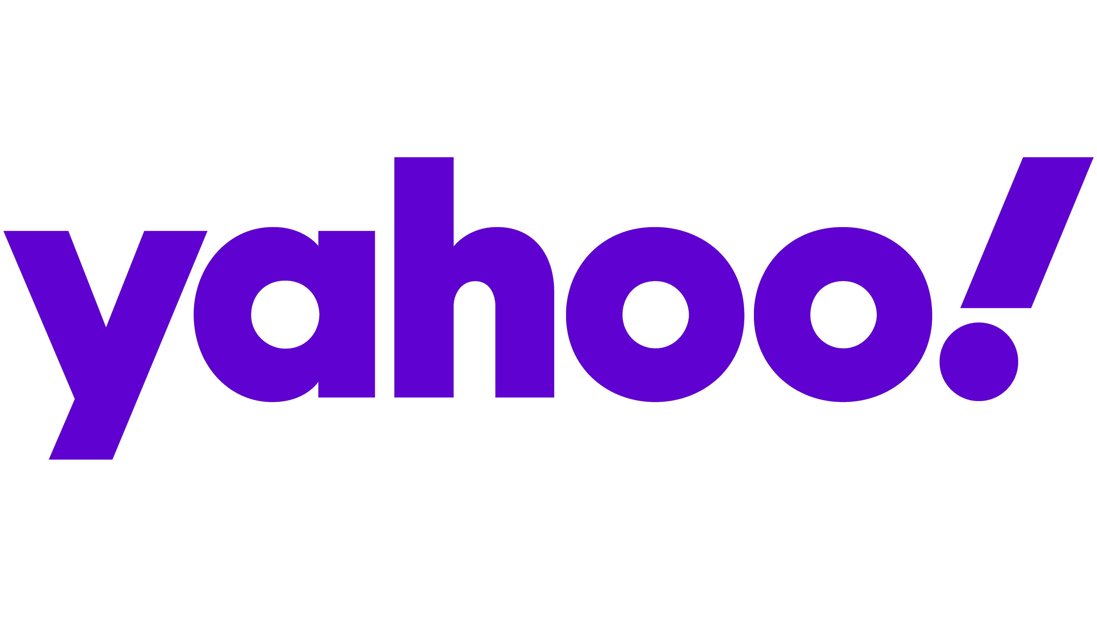 The word "yahoo!" is written in bold, purple lowercase letters with an exclamation point, displayed on a white background.